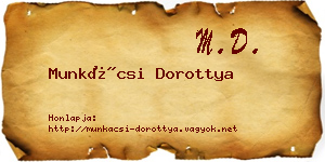 Munkácsi Dorottya névjegykártya